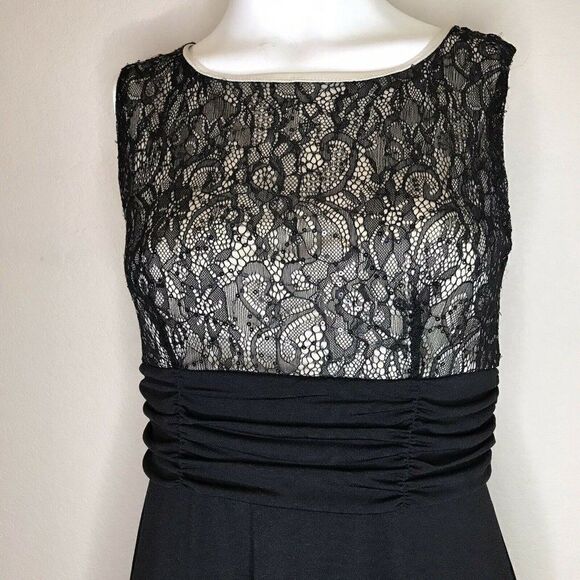 Haani Ladies Small Black Dress Lace Sequined Lined - Picture 1 of 4